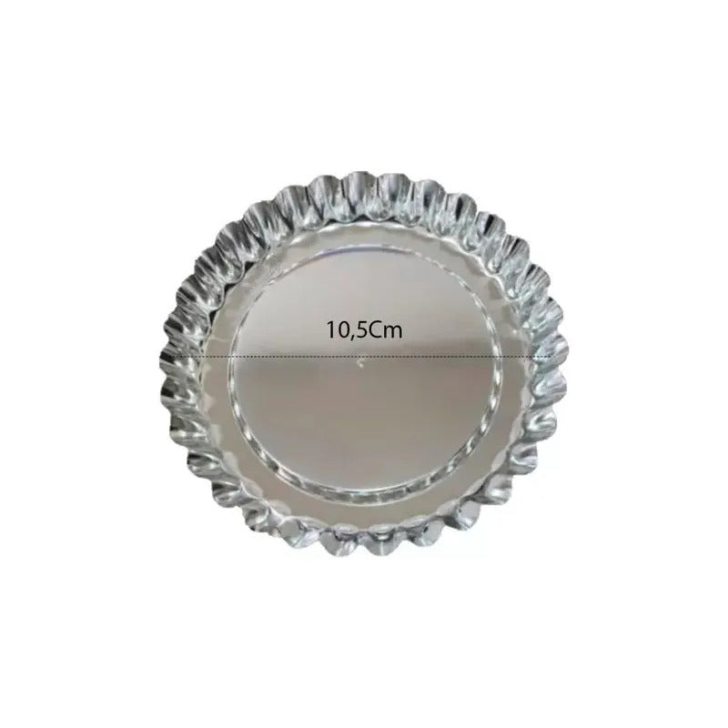 12 Molde De Tartaleta Molde Tarta Molde Mini Pie Fija 10,5cm Gris Claro
