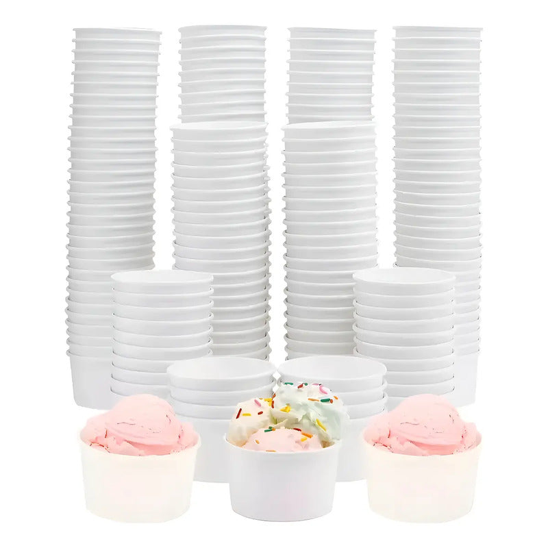200 Vasos Polipapel Pote Helado Vasos Desechables Helado 4oz Vasos Polipapel Desechables Vasos Para Helado Postre Vasos Papel Helado Vaso Desechable Polipapel Vasos Papel Helado Pote Pasteleriuscl