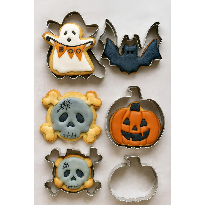Pack X4 Moldes Galletas Halloween Cortador De Galletas