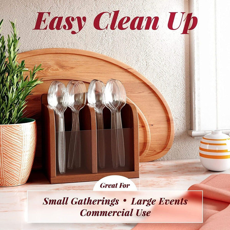 50 Cucharas Helado Cucharas Postres Cucharas Desechables Transparente.