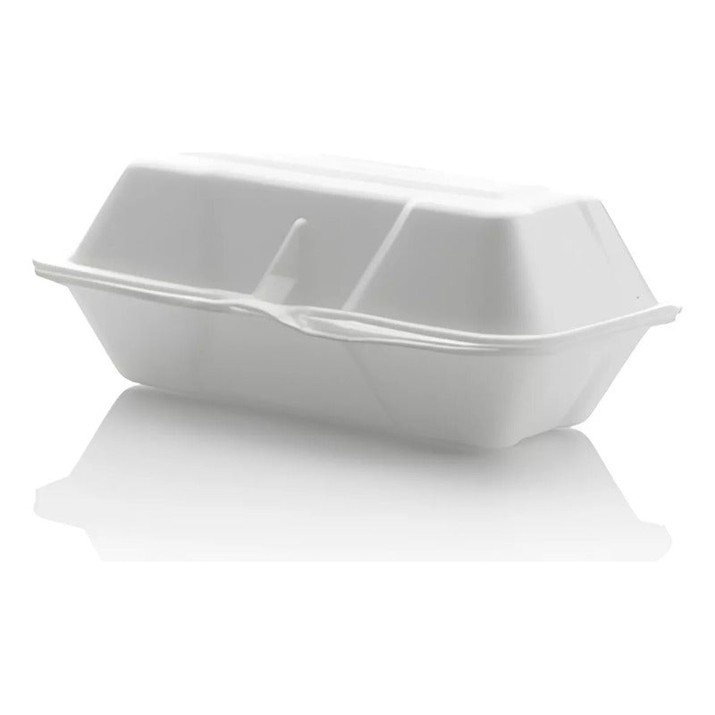 50und Bandejas De Plumavit Porta Completo Envase Hot Dog
