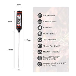 Termómetro De Cocina Digital Para Alimentos Gastronomía