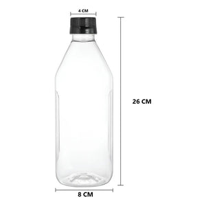 X6 Botellas Plasticas Transparentes Botella Con Tapa 1000ml Color Transparente
