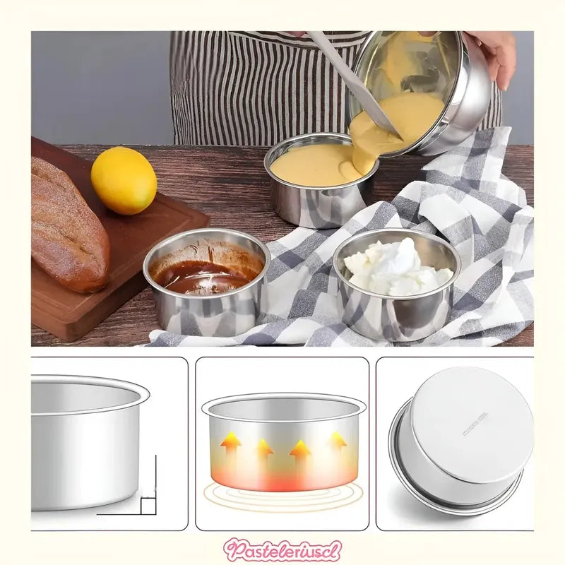 Molde Queque Redondo Fijo Molde Torta Molde Queques Aluminio 16x8cm Moldes Pequeños Para Tartas Redondas Suministros Para Hornear Moldes Redondos Para Queques Molde De Aluminio Pasteleriuscl Plateado