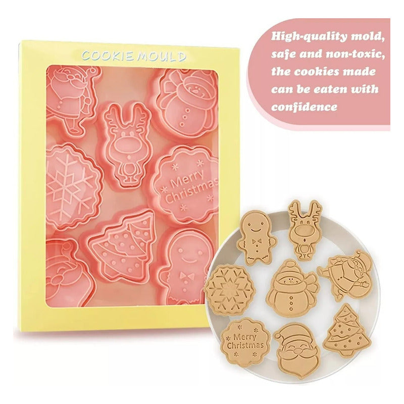 Cortador Galletas Navidad Cortador Galleta Moldes Navideños Rosa