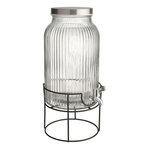 Dispensador De Jugos Acanalado Con Atril Dispensadores 3.8l
