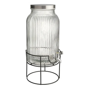 Dispensador De Jugos Acanalado Con Atril Dispensadores 3.8l Transparentes