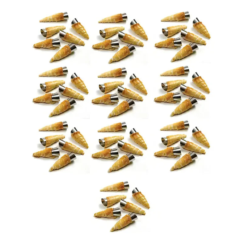 X120 Cono Molde Para Cannoli Cachito Croissant Pan Danes Molde Para Cachito Cachitos Rellenos Molde Conico Molde Para Croissant Pasteleriuscl Gris