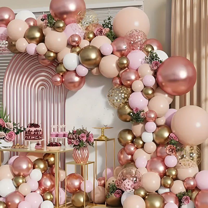 25 Globos Metalicos Globos Feliz Cumpleaños Set Cumpleaños Coral Claro Globos Metalizados