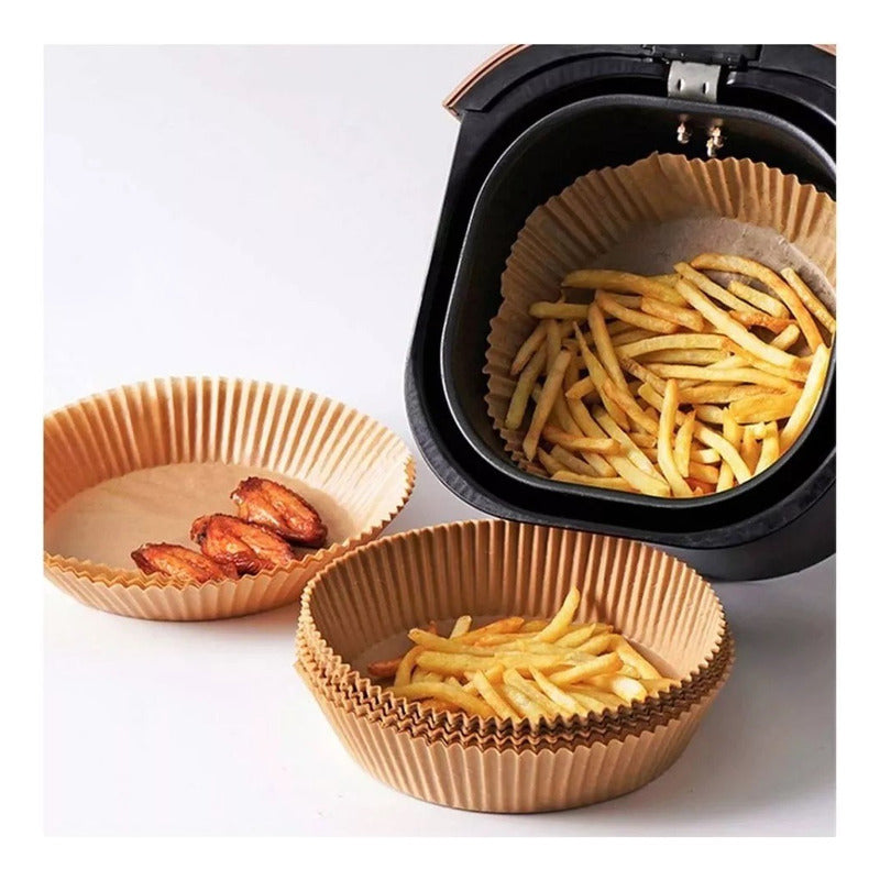 X3 Pack De 100 Forros Desechables Antiadherente Freidora 100 Pcs Air Fryer