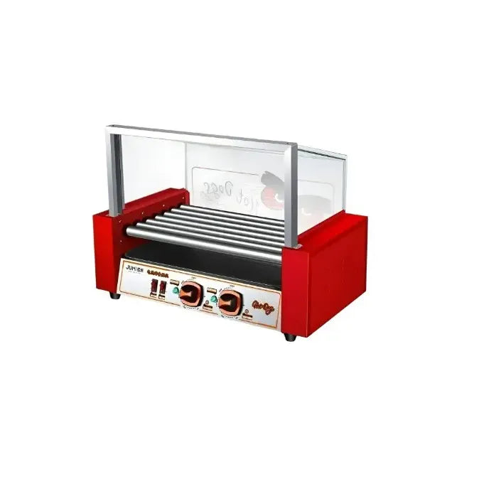 Rostizador Vienesas Parrilla Hot Dog Calentador Pan 7 Roller Máquina Comercial De Comida Rápida Rostizador Eléctrico Vienesas Parrilla 7 Rodillos Máquina Rostizador Vienesas Calentador Pasteleriuscl