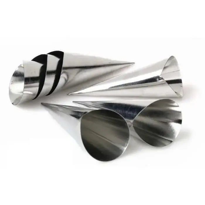 Pack X6 Cono Molde Para Cannoli Cachito Croissant Pan Danes Gris Claro