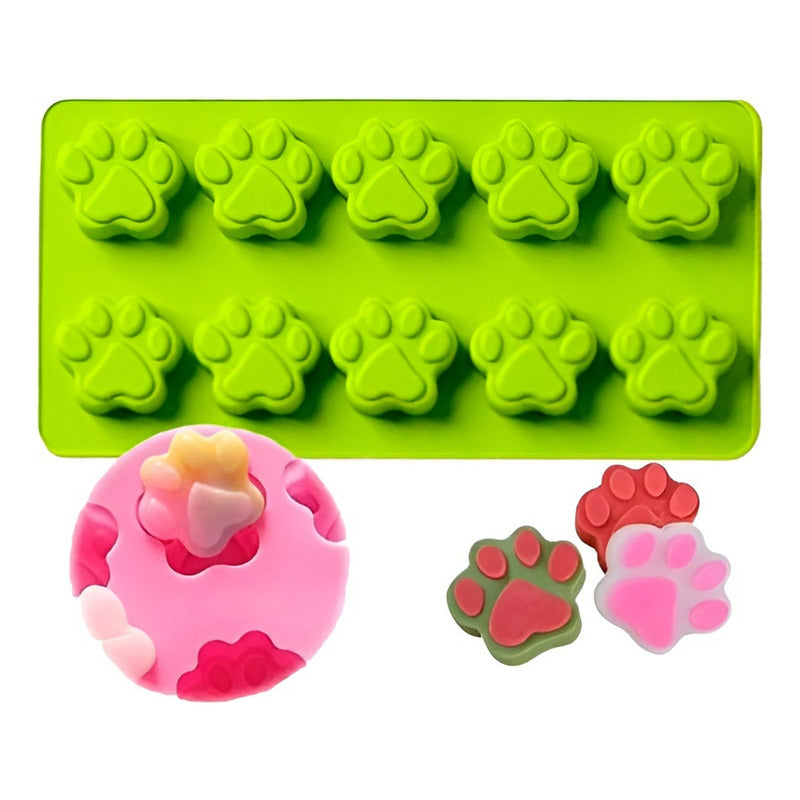 Pack X10 Moldes De Chocolate Moldes Silicona Patitas Patas  Multicolor