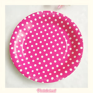 10 Platos Desechables Platos Cumpleaños Platos De Papel 18cm Fucsia