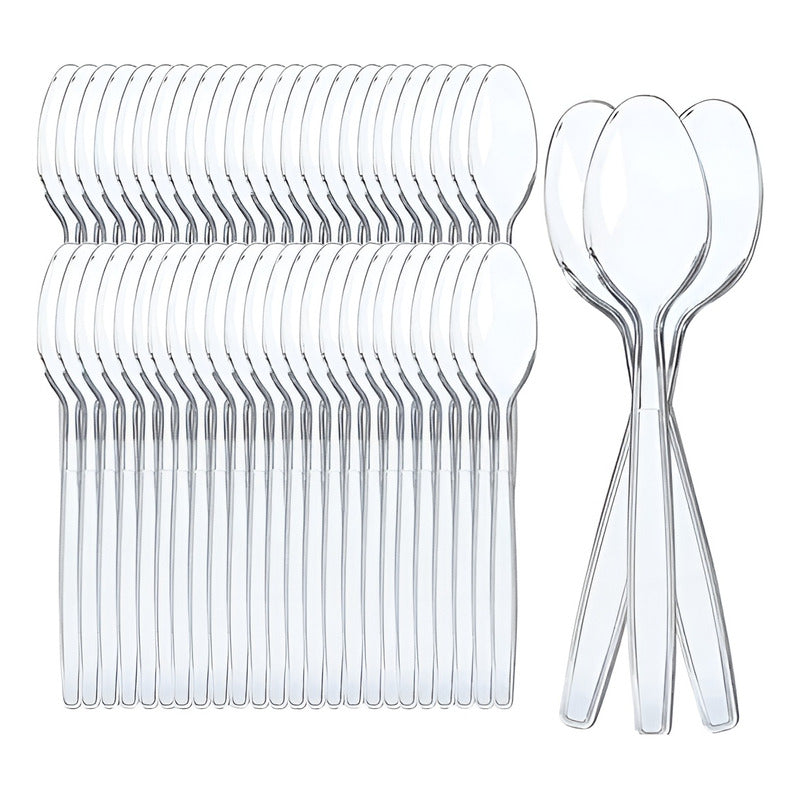 100 Cucharas Plasticas Cuchara Postre Cuchara Mini Cucharas Transparentes