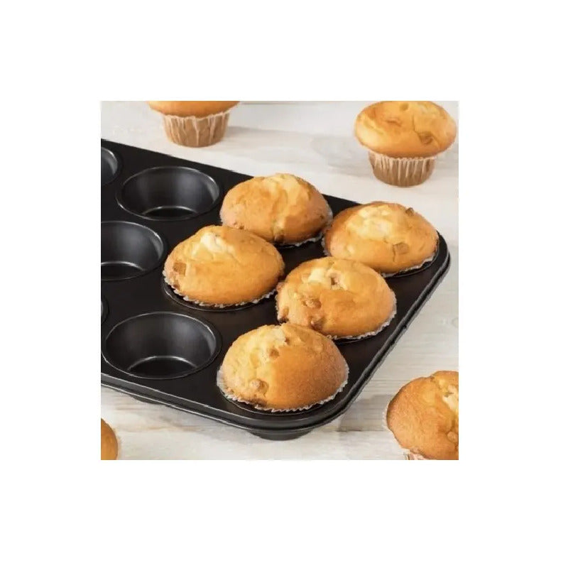 Pack X2 Moldes 12 Cupcakes Molde Cupcake Moldes Muffin Gris Gris Claro