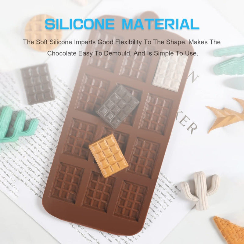 Moldes De Chocolate Moldes Barra Chocolate Silicona Barrita Marrón