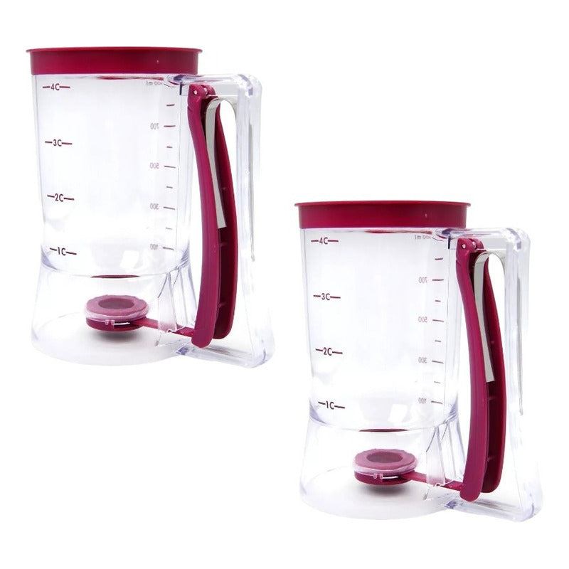 Pack X2 Dispensador De Masa Dispensador Masa Torta Queque  X2 Morado