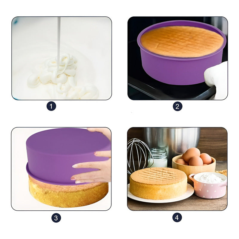 X2 Molde Silicona Molde De Torta Molde De Silicona Mini 20cm - Multicolor / Pequeño 20cm