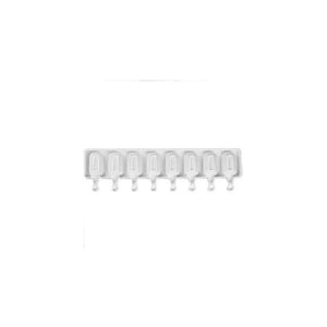 Pack De 2 Moldes De Silicona Para Helados Con 8 Cavidades Color Blanco Pastelería Cl