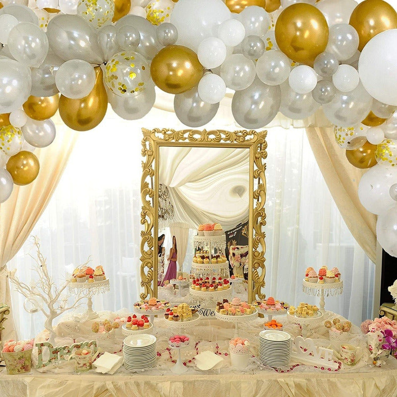 Pack 25 Set De Cumpleaños Globos Cumpleaños Globo Color Gris Gris Redondo