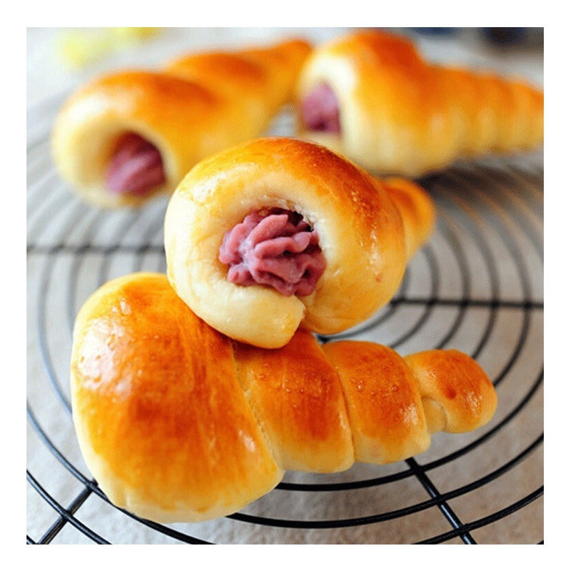 Pack X6 Cono Molde Para Cannoli Cachito Croissant Pan Danes Gris