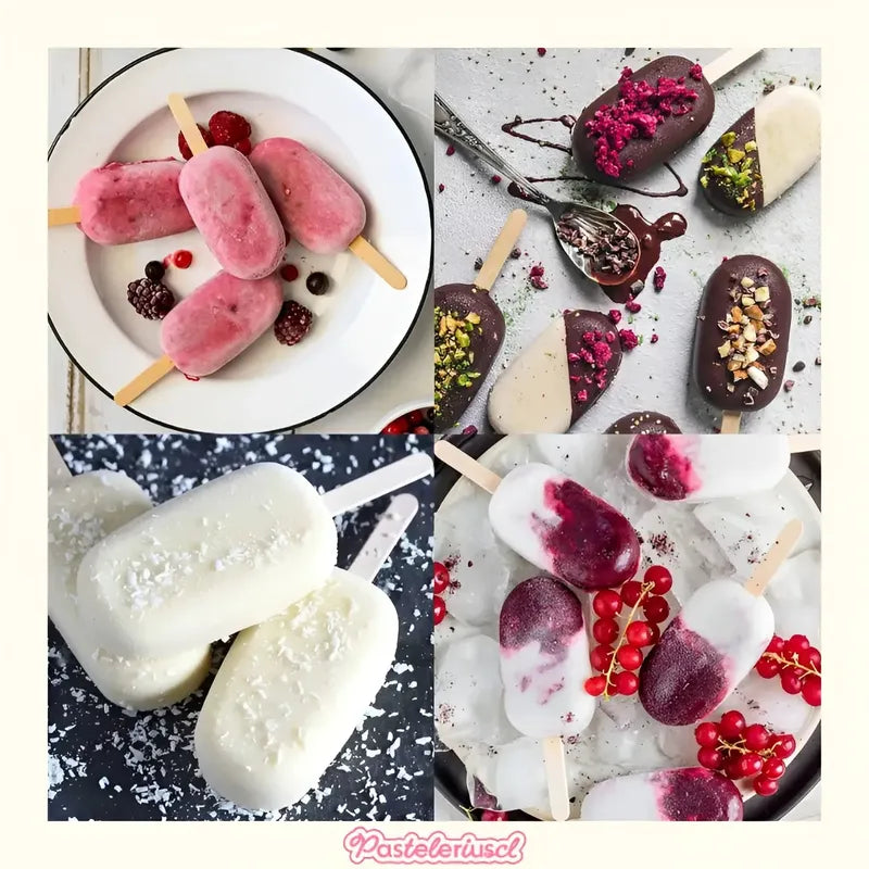 Moldes De Silicona Para Helados Molde Silicona Reposteria Paletas Helado 0417 Paletas Heladas Cakesicles Juego De Moldes... Multicolor