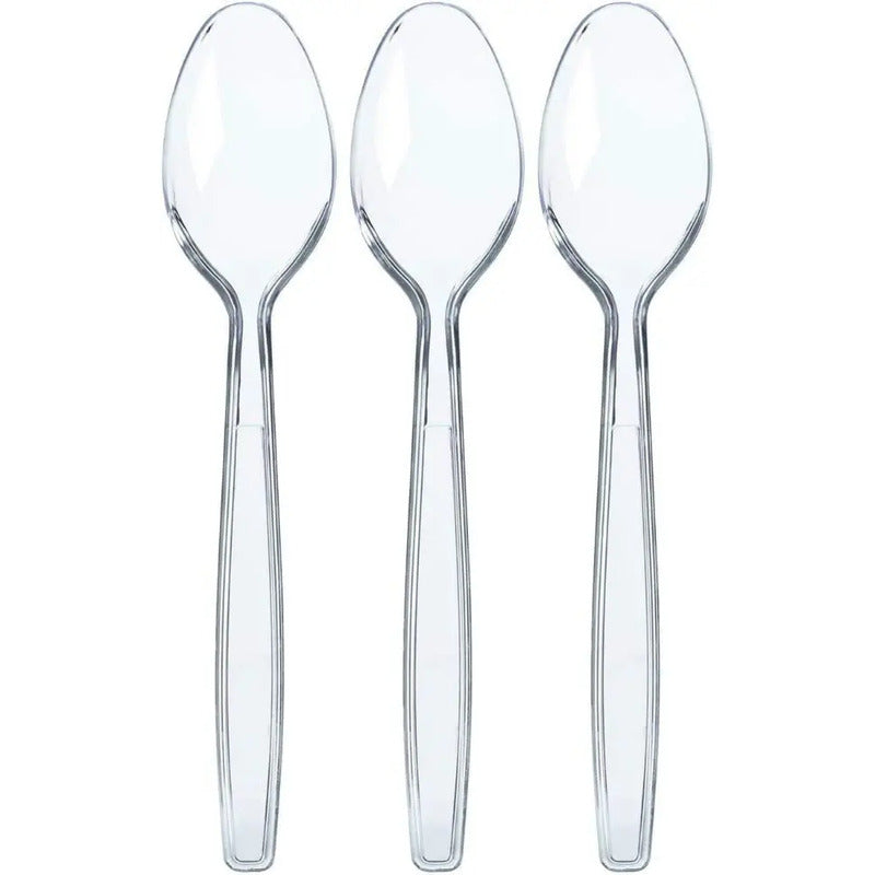50 Cucharas Helado Cucharas Postres Cucharas Desechables Cucharas De Plástico Transparente Desechables Cucharaditas Desechables Cucharas De Plástico Degustación De Helados Postres Pasteleriuscl