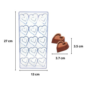 X4 Moldes De Policarbonato Moldes Para Chocolate Corazon 3d