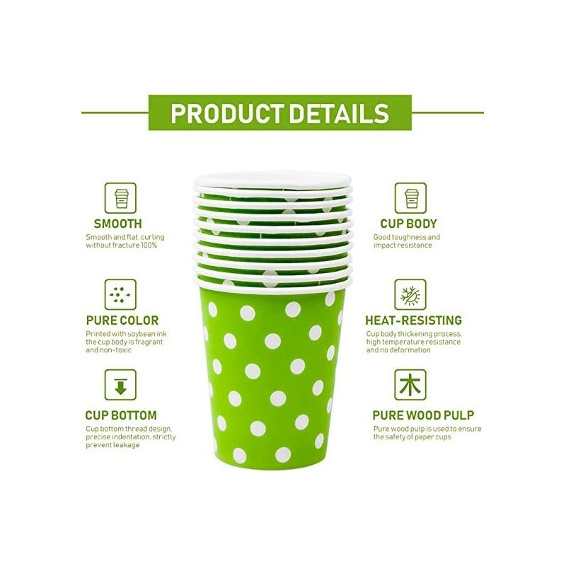 X10 Vasos Desechables Decoración Vaso Cumpleaños Rojo 1619