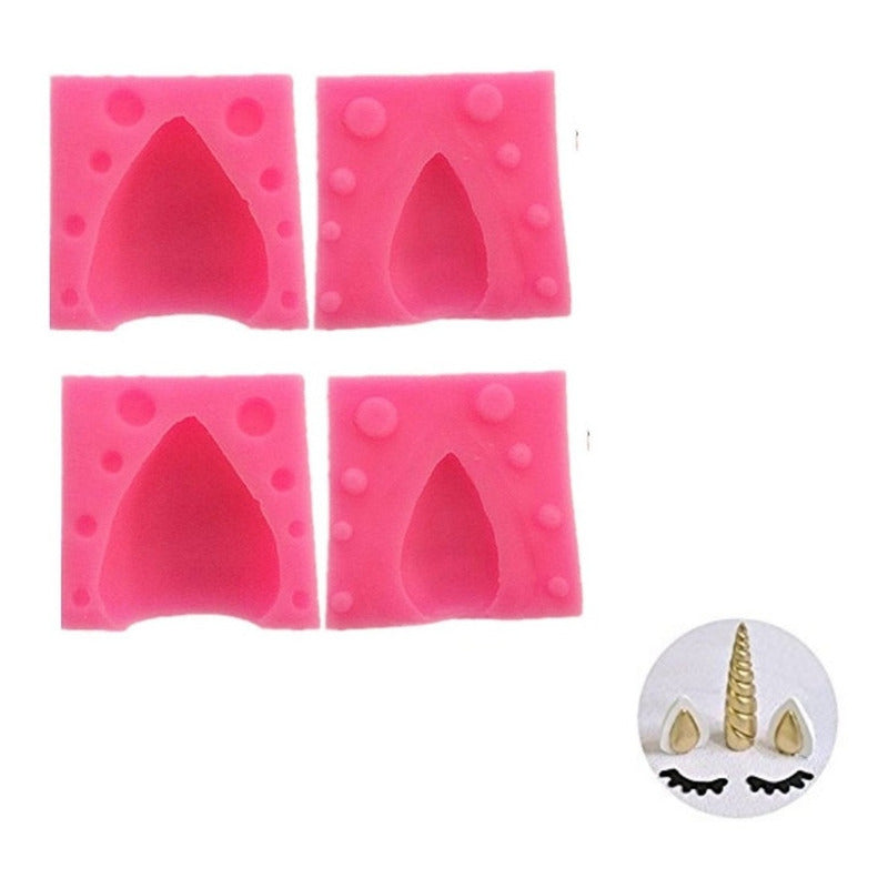 Moldes Silicona Molde De Fondant Unicornio Molde De Orejas - Rosa