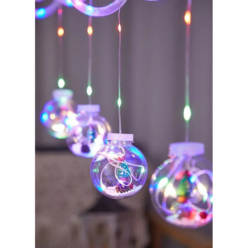 2 Luces Guirnalda Luces Navideñas Cascada Guirnaldas Navidad Multicolor