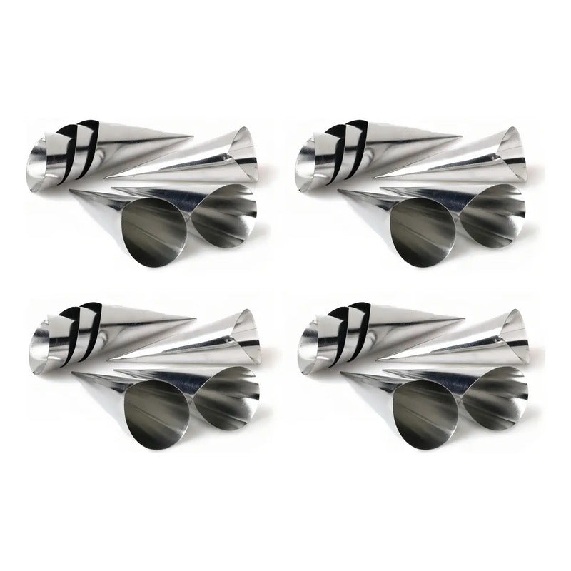 Pack X24 Cono Molde Para Cannoli Molde Cocina Cachito Croissant Pan Danes Molde Cono Molde De Cachitos Molde Para Cannoli Molde Para Conito Molde Cachito Molde Cannoli Molde Pasteleriuscl Gris