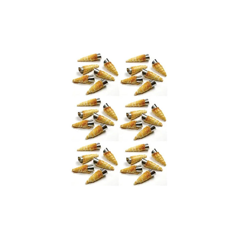 36 Cono Molde Para Cannoli Cachito Croissant Pan Cono Cachit Gris