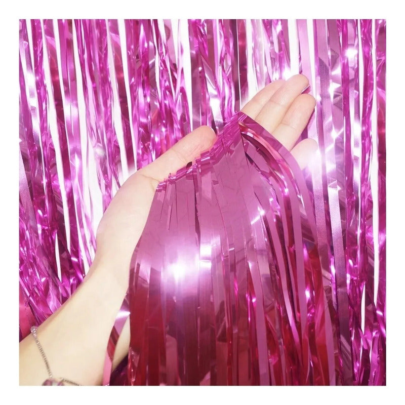 X2 Guirnalda Cortina Metálicas Cortina De Cumpleaños Violeta Violeta Cortina 101066