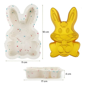 Molde Conejo De Pascua Molde Silicona Molde Chocolate Conejo Moldes De Fondant De Conejo Para Decoración De Pasteles... Blanco