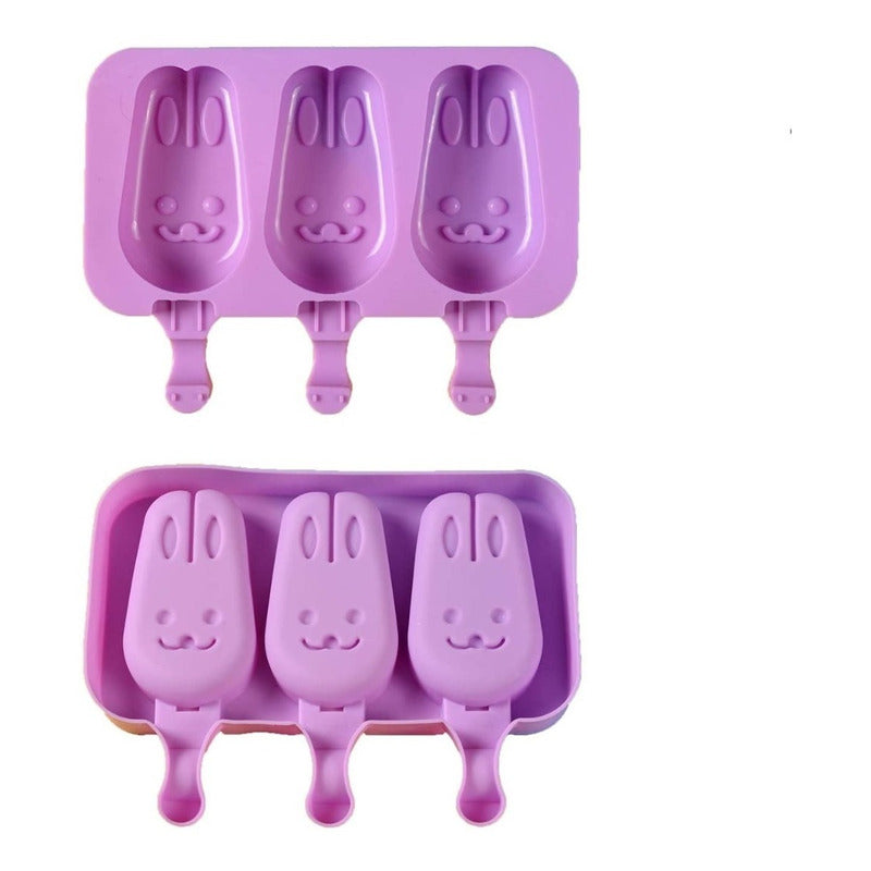 Moldes De Silicona Para Helados Molde Paletas Helado Conejo - Multicolor