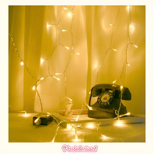 Set X4 Guirnalda De 100 Luces Led Cascadas Luces Exterior Amarillo