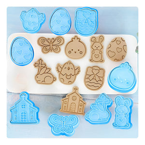 Pack X2 Moldes Galleta Pascua Cortadores Galletas Cortador