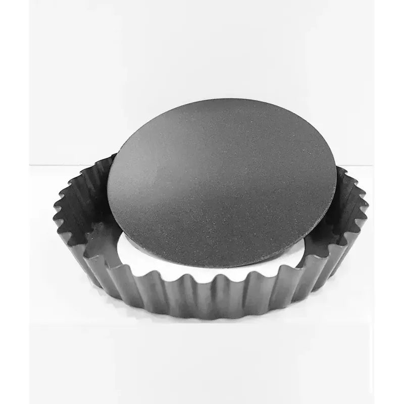 Pack 12 Moldes Tartaleta Desmontable Tarta Individual 10,5cm Color Gris