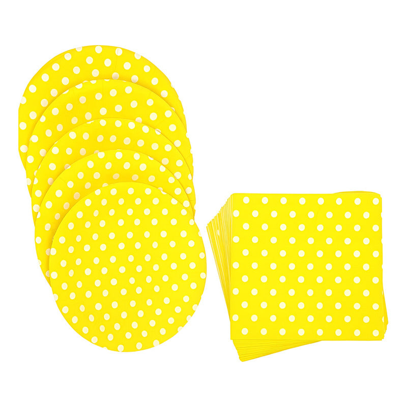 Servilletas Desechables Platos De Papel Suministro De Fiesta Amarillo