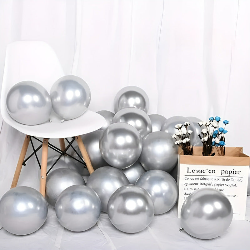 50 Globos De Cumpleaños Decoracion Globos Set De Globos 25cm Gris Globos De Cumpleaños