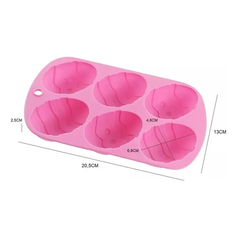 Pack X2 Molde Chocolates Silicona Huevo Moldes Huevo Pascua Multicolor