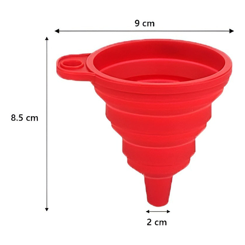 Pack X10 Embudo Plastico Embudo De Silicona Plegable Embudo