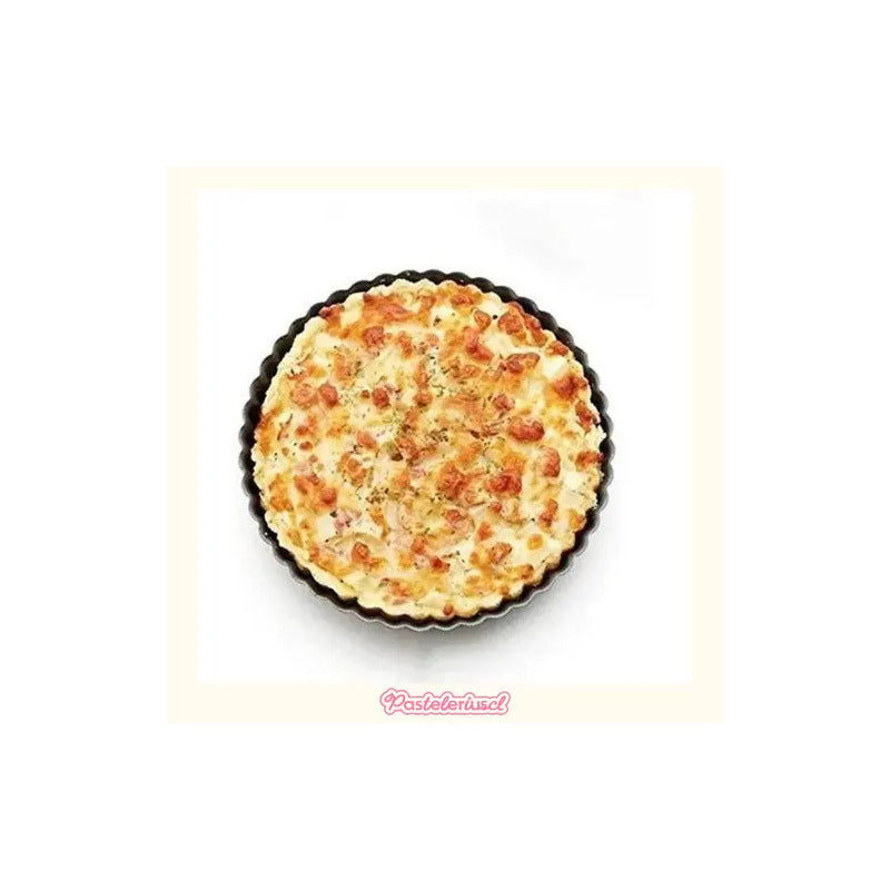 Pack X3 Moldes Desmontables 24cm Kuchen Molde Para Pie Tartaleta Desmontable Molde Redondo Extraíble Con Fondo... Gris