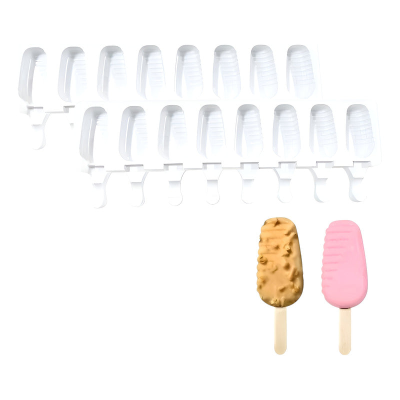 X2 Moldes De Silicona Para Helados Molde Helado Mini 8cav