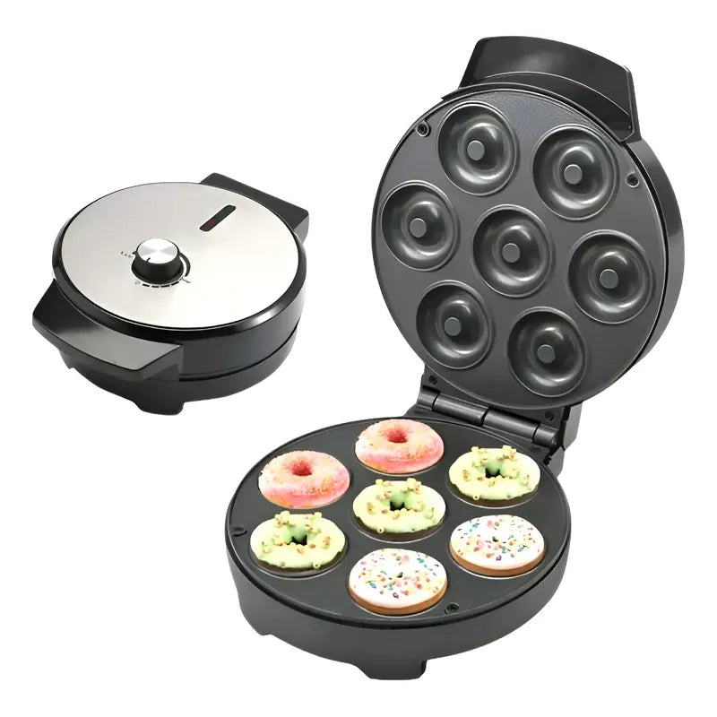 Maquina Para Donas Maquina De Donuts Mini Donas 1000w 7cav Máquina De Donas Eléctrica Máquina Para Donuts Equipo... Negro