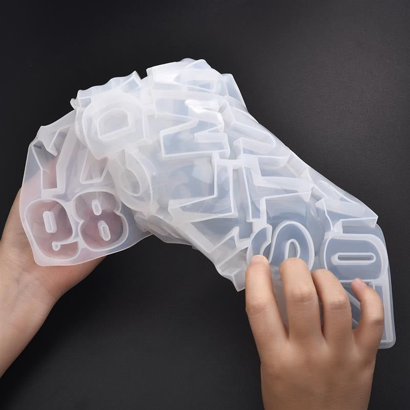 Molde De Silicona Letras Moldes De Silicona Molde De Letras  Blanco