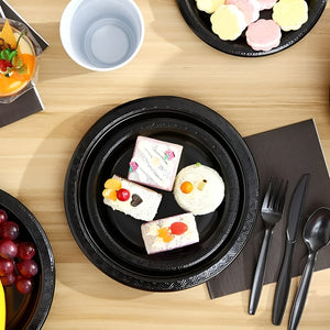 Set Cumpleaños Vasos Servilletas Platos Desechables 20 P/p Negro