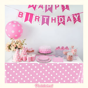 Vasos Desechables Platos De Papel Suministros Fiestas 18cm Rosa Claro